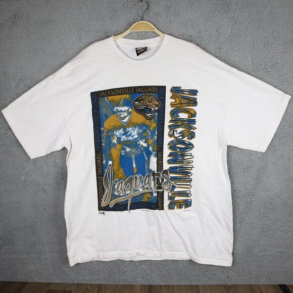 Jacksonville Jaguars Magic Johnson T's VTG 1994 XXL White Single Stitch‎ T-Shirt - Picture 1 of 12